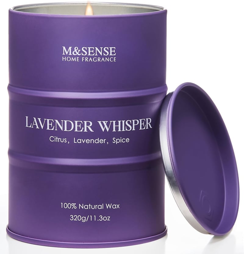 Lavendel Duftkerze 320g – Aromatherapie für Stressabbau und Entspannung