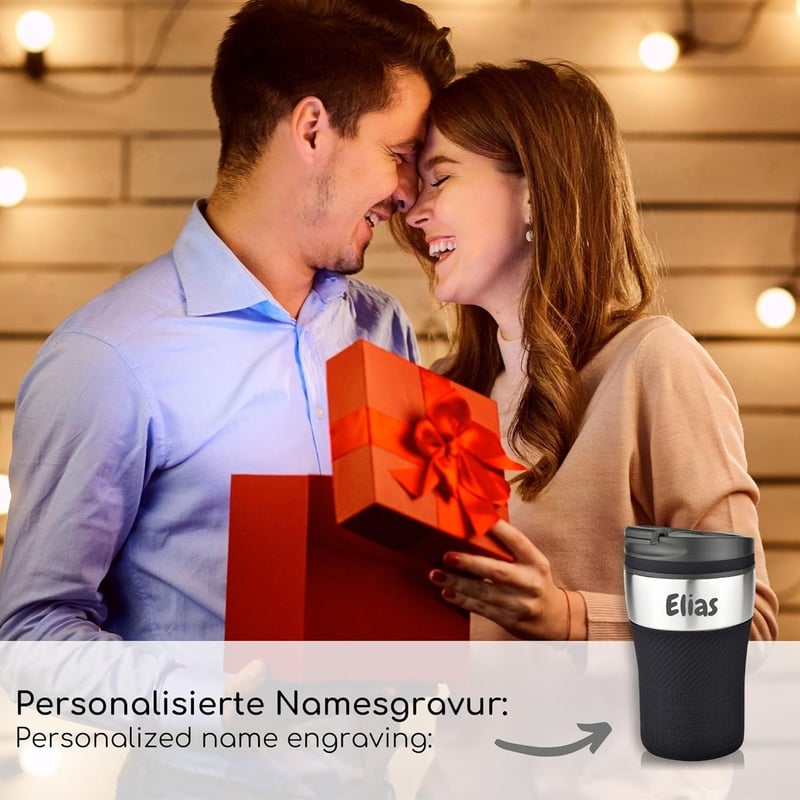 Personalisierter Milu® Thermobecher 210ml - Ostergeschenk für Paare