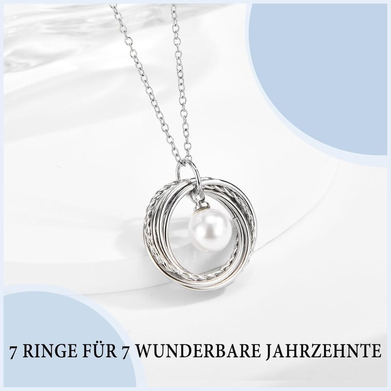 Perlenhalskette zum Geburtstag für Frauen - Geschenk für Mama, Schwester, Freundin