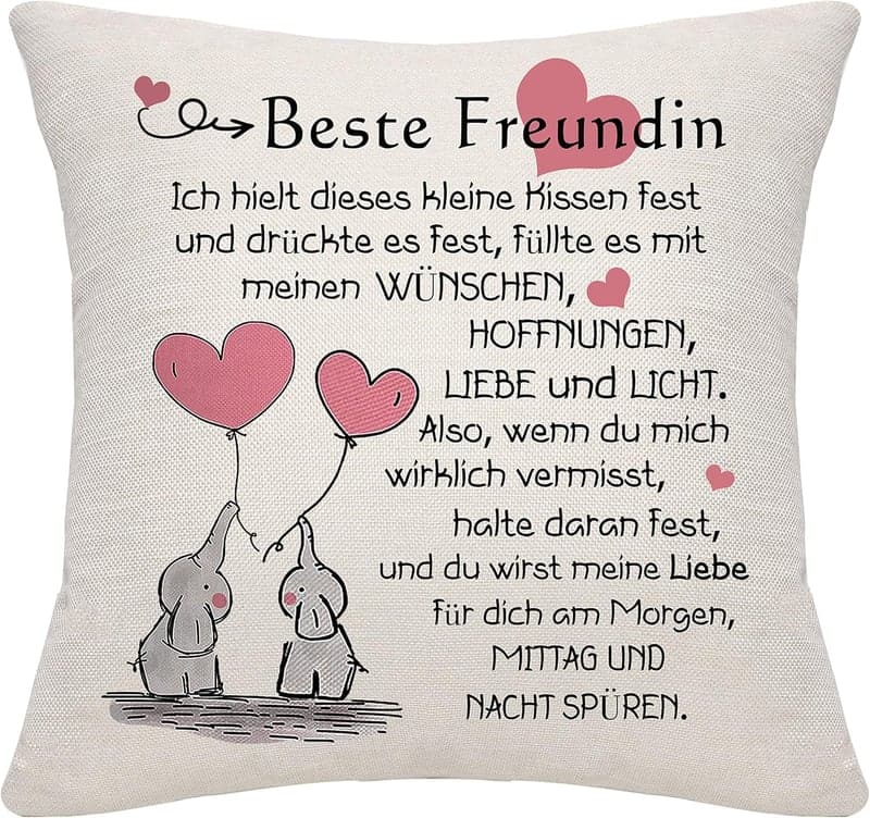 Kissenbezug für Frauen – Freundschaftsgeschenk für die Beste Freundin