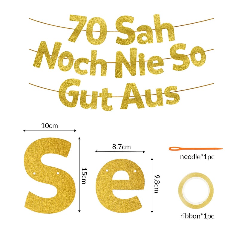 Lustiges Banner zum 70. Geburtstag für Frauen und Männer