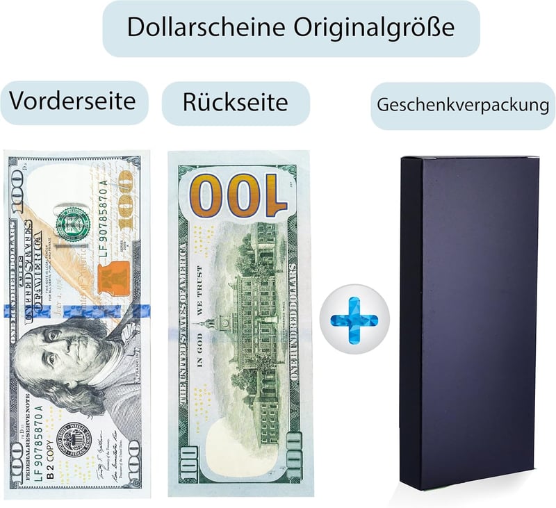Spielgeld für Kinder - 10.000$ in Geschenkverpackung für Partys