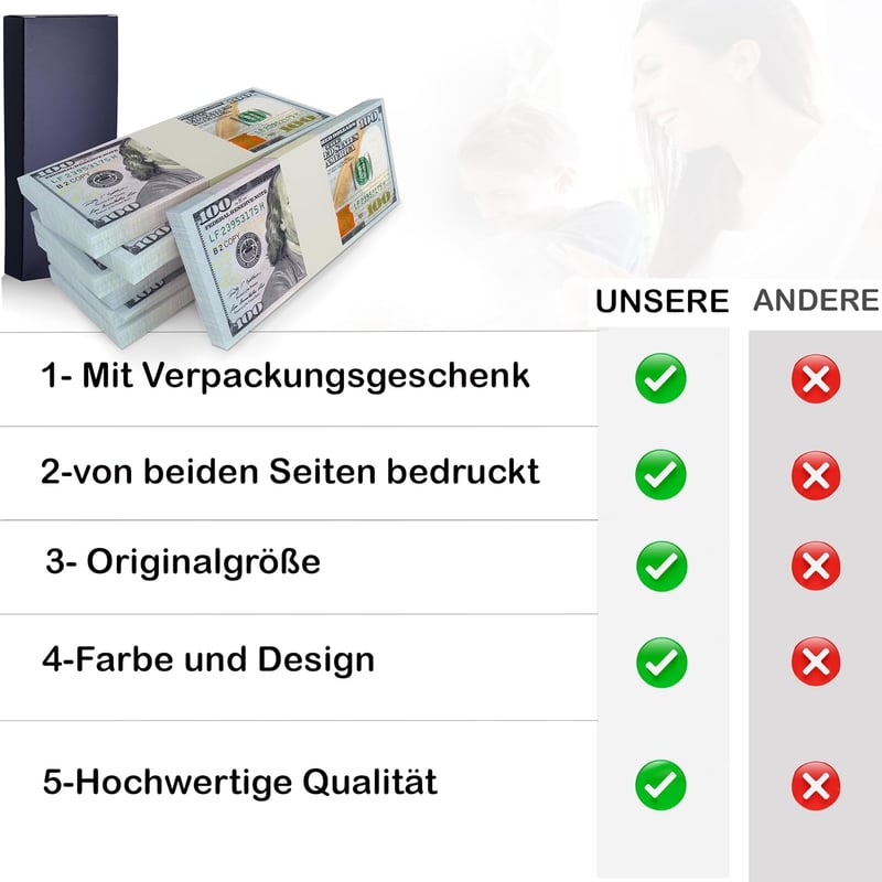 Spielgeld für Kinder - 10.000$ in Geschenkverpackung für Partys