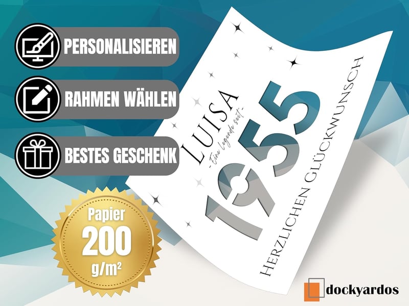 Personalisierbares Geldgeschenk zum 70. Geburtstag für Alle