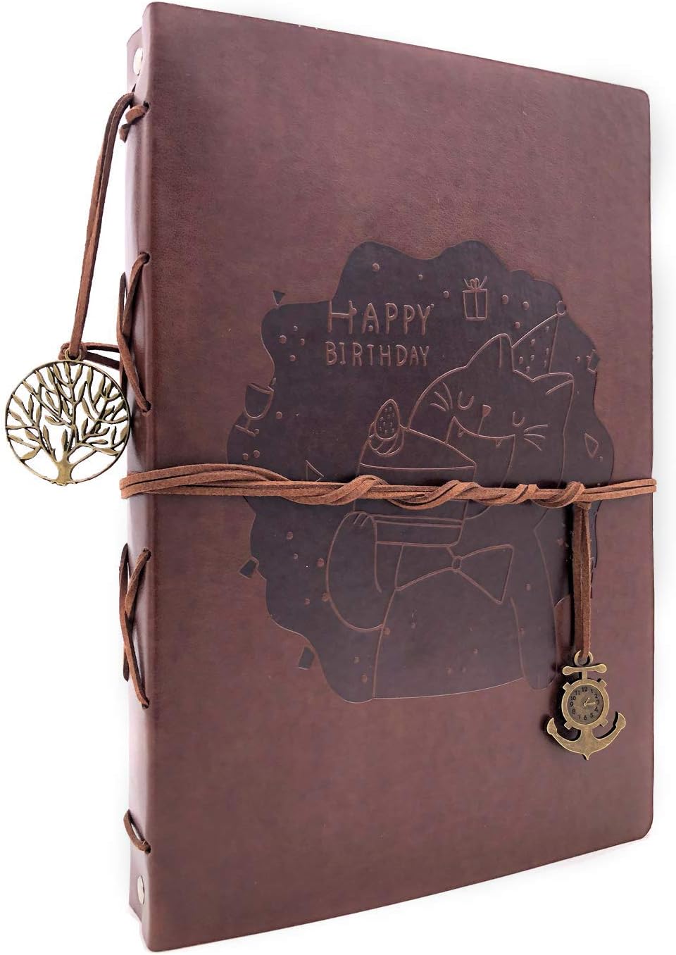 Personalisierbares Vintage Fotoalbum mit 30 schwarzen Seiten, ideal als Geburtstagsgeschenk für Paare