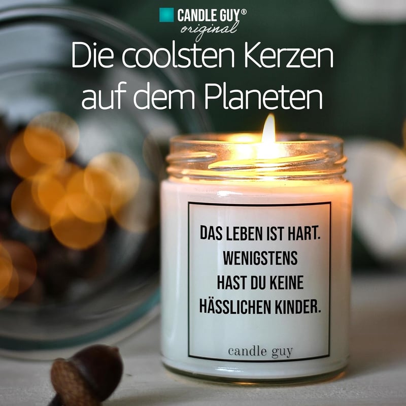 Handgefertigte Sojawachs-Duftkerze im Glas mit Spruch - Geschenkn für Frauen, Freundin, Geburtstag