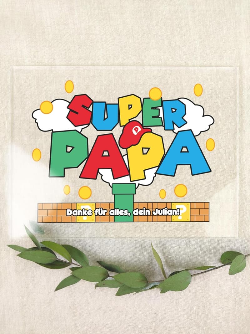 Acryltafel für Vatertag - Retro Geschenkidee für Papa