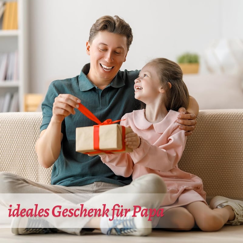 Herzförmige Acryl-Plakette als Vatertagsgeschenk für Papa