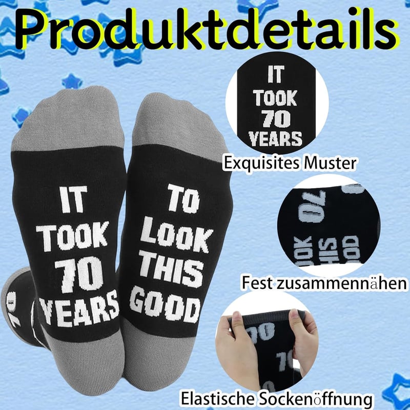 70. Geburtstag Socken für Männer – Geschenkidee für 70-Jährige