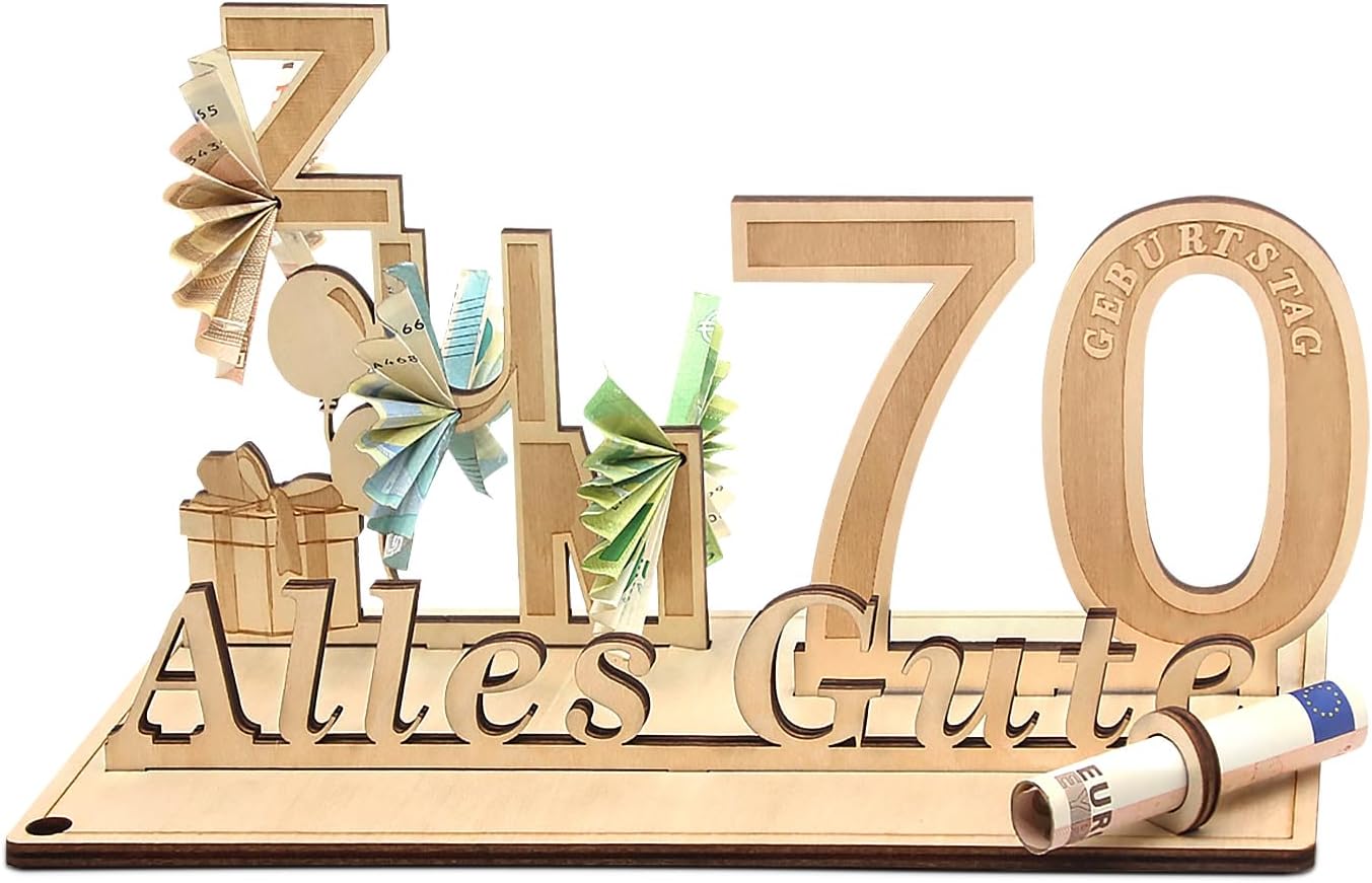 Geschenkideen zum 70. Geburtstag aus Holz für Männer und Frauen
