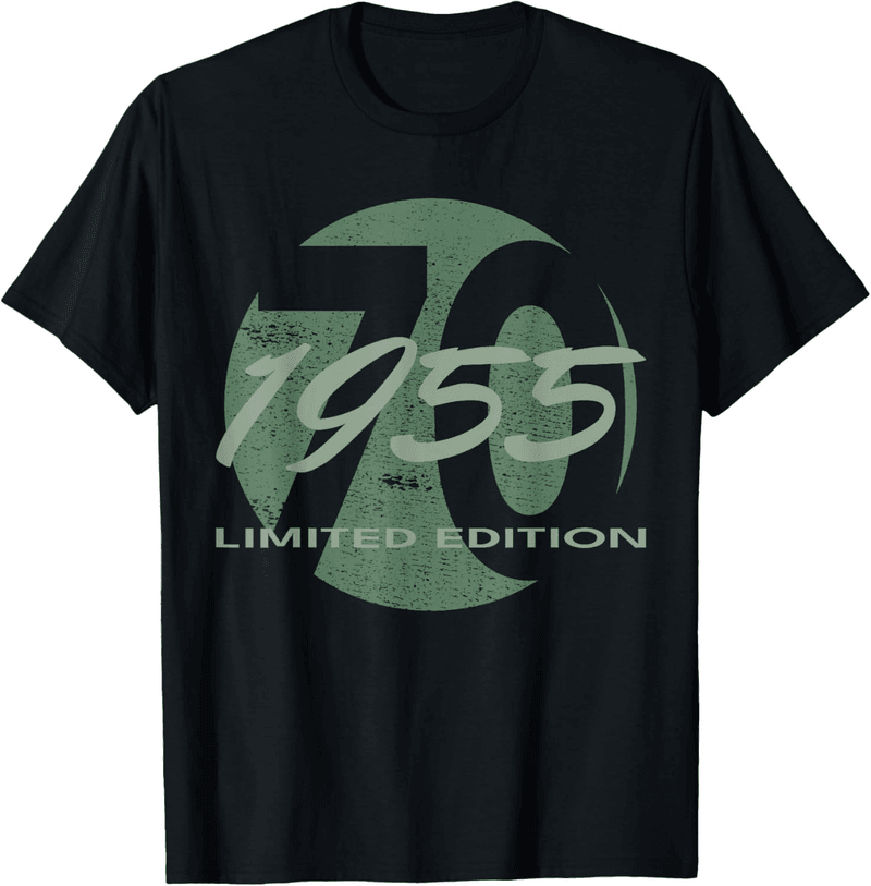 70. Geburtstag T-Shirt für Männer und Frauen, Jahrgang 1955
