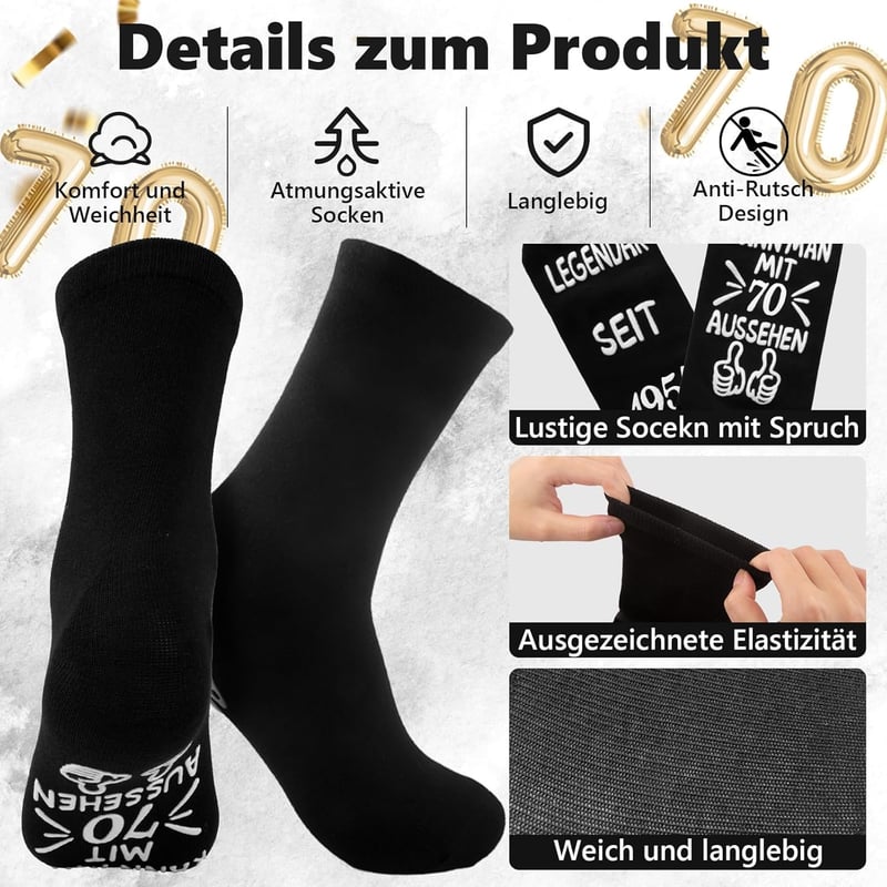 Lustige Geburtstags-Socken für Männer mit Spruch – Geschenkidee 18+