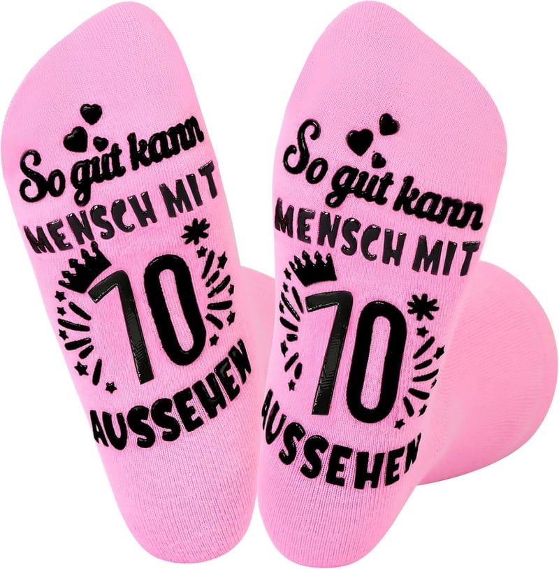 Geschenkidee: Baumwoll-Socken bis zur Wadenmitte für Frauen zum Geburtstag