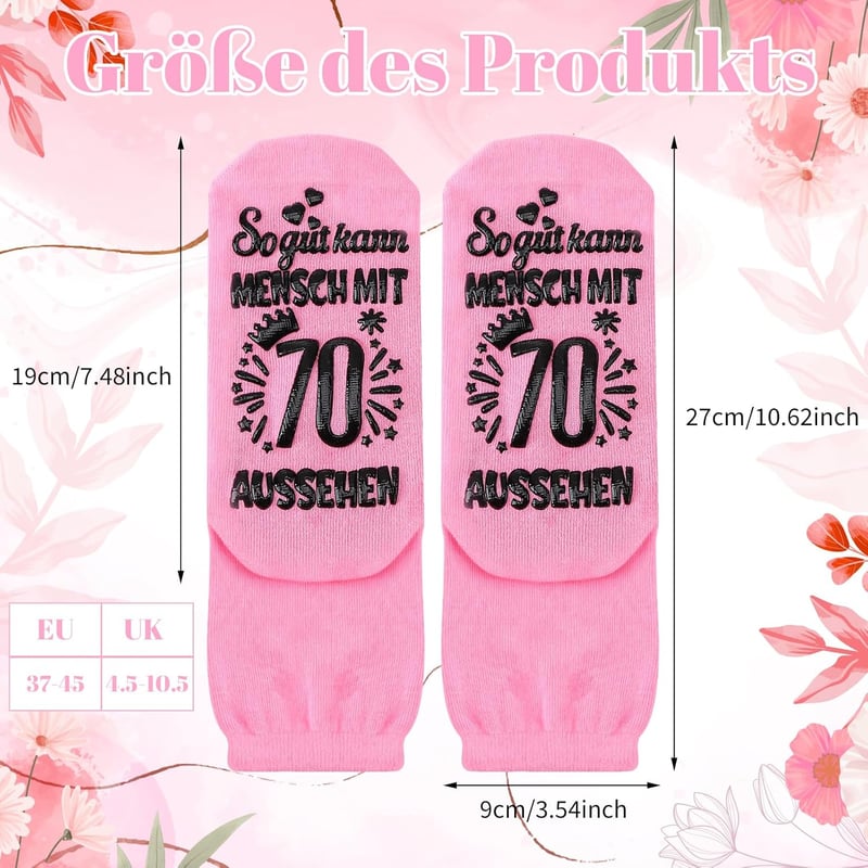Geschenkidee: Baumwoll-Socken bis zur Wadenmitte für Frauen zum Geburtstag