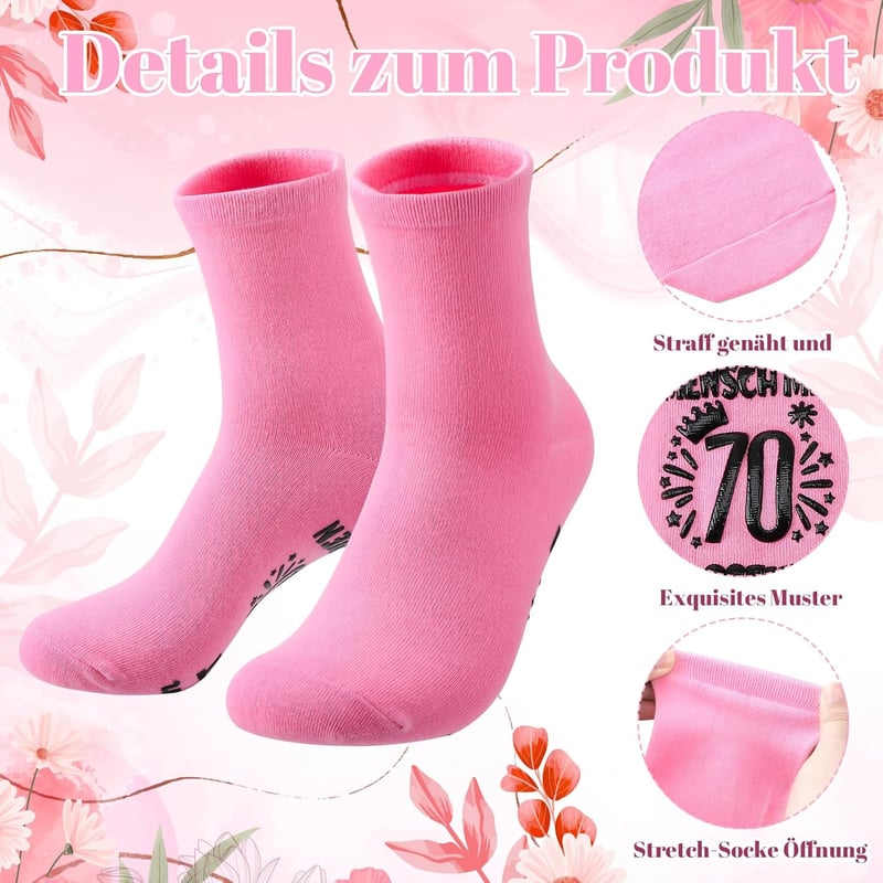 Geschenkidee: Baumwoll-Socken bis zur Wadenmitte für Frauen zum Geburtstag