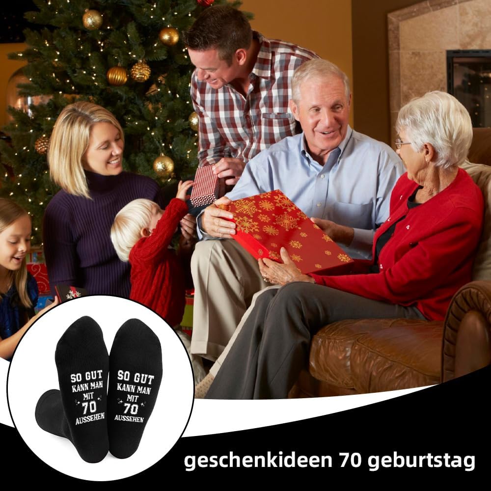 Personalisierte Socken zum 70. Geburtstag für Ehepartner