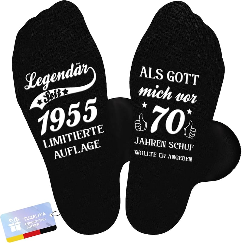 Legendäre Baumwoll-Socken für Männer zum Geburtstag - Anti-Rutsch Geschenk