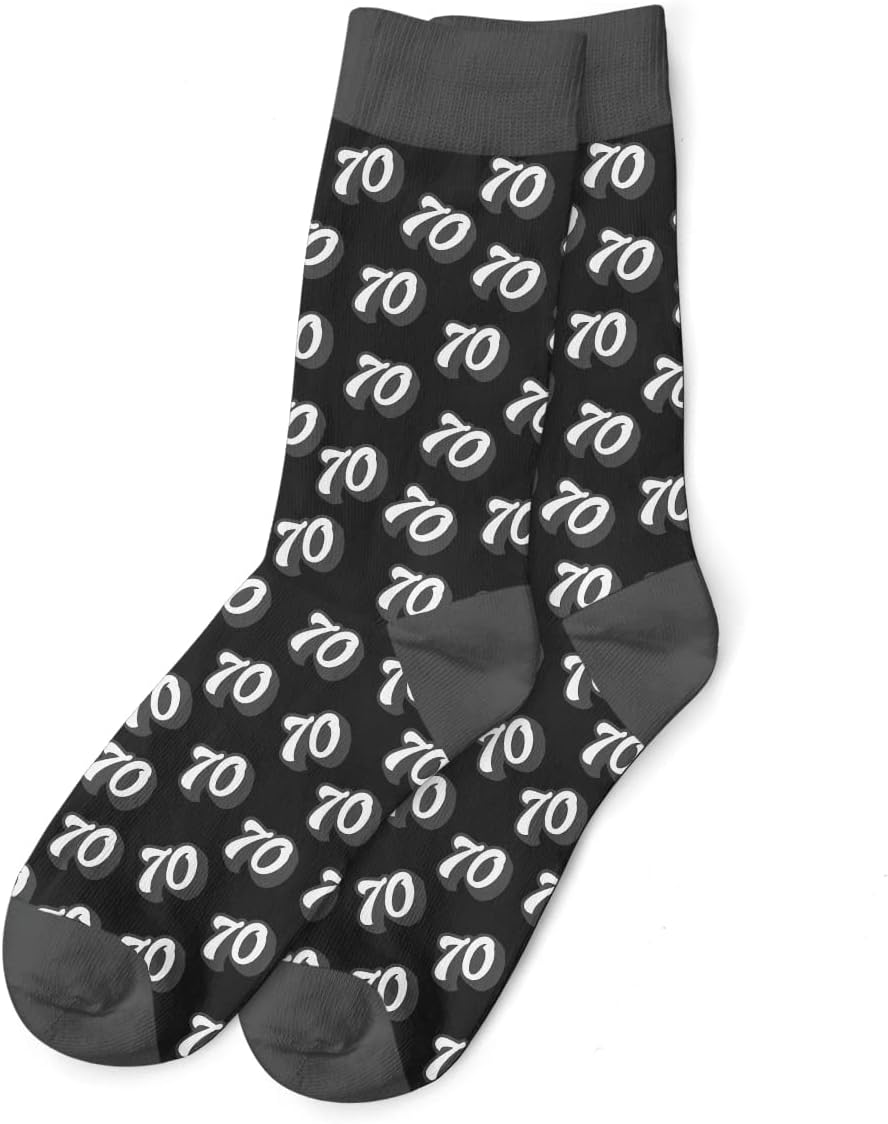 Socken zum 70. Geburtstag für Herren, Größe 39-45, Schwarz