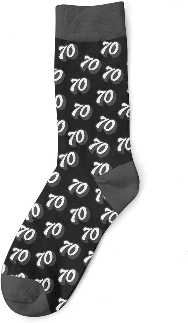Socken zum 70. Geburtstag für Herren, Größe 39-45, Schwarz