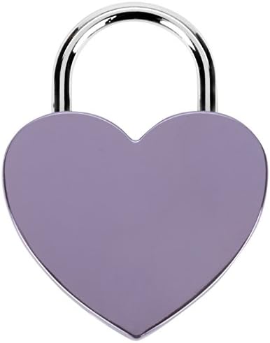 Personalisierbares Liebesschloss mit Gravur - Geschenk für Paare (Lila)