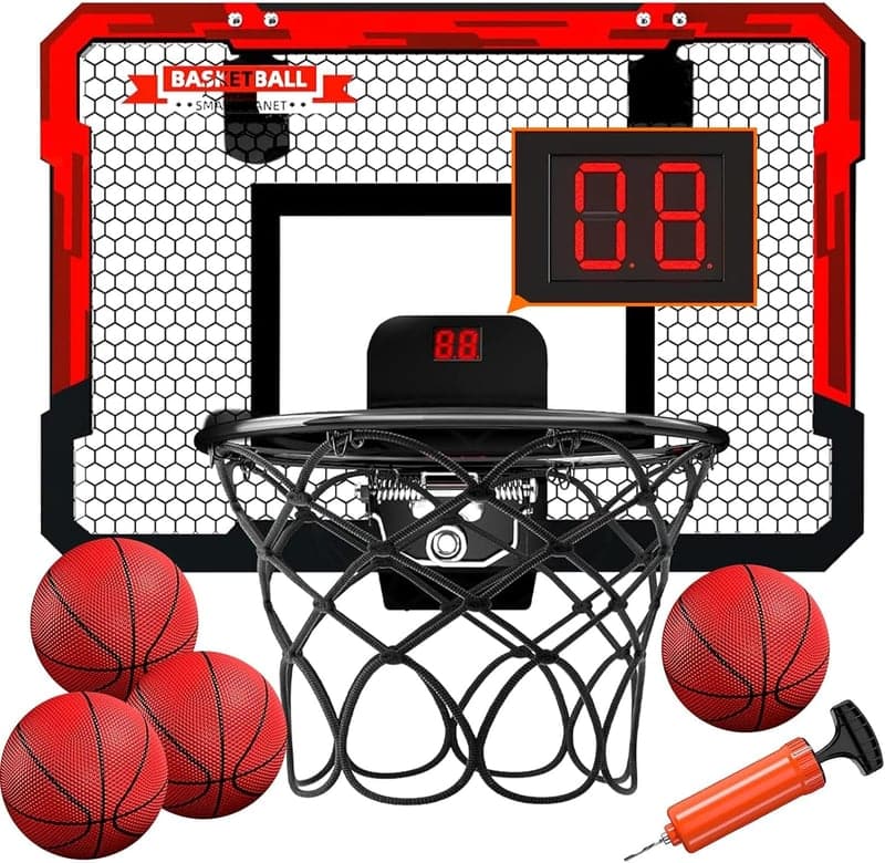 Mini Basketballkorb für Kinder mit 4 Bällen und Anzeigetafel
