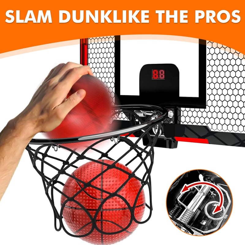 Mini Basketballkorb für Kinder mit 4 Bällen und Anzeigetafel
