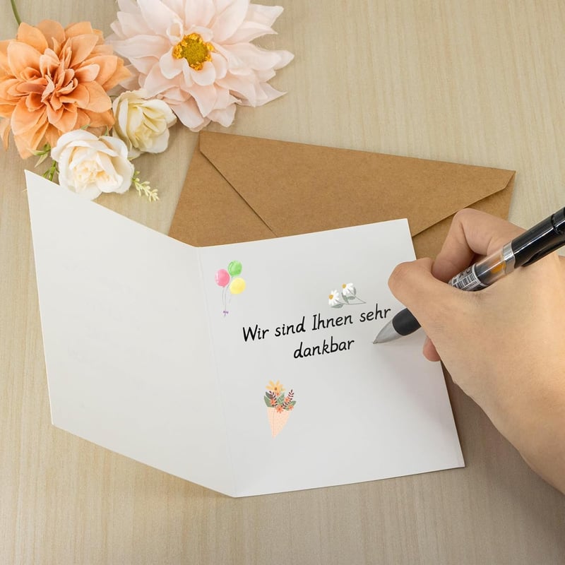 Dankeskarten-Set mit Umschlägen – ideales Dankeschön für alle