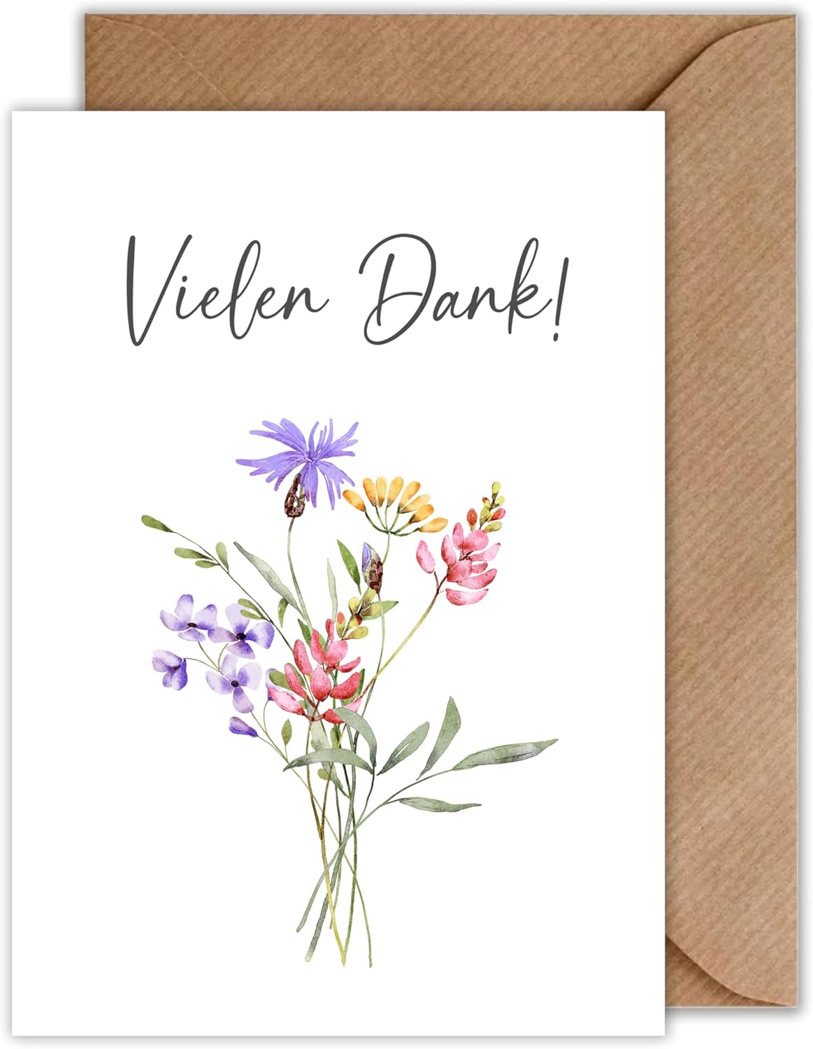 10er Set Dankeskarten für Hochzeiten - Klappkarten mit Umschlägen