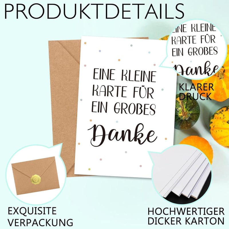 Dankeskarte A6 – Ausdruck von Dankbarkeit für Freunde und Kollegen