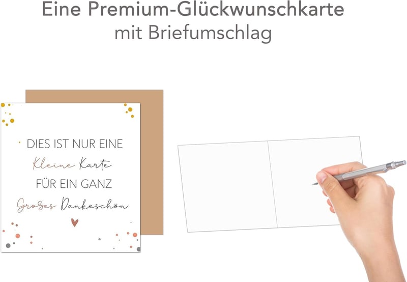 Premium Glückwunschkarte mit Umschlag – Danksagung für Paare