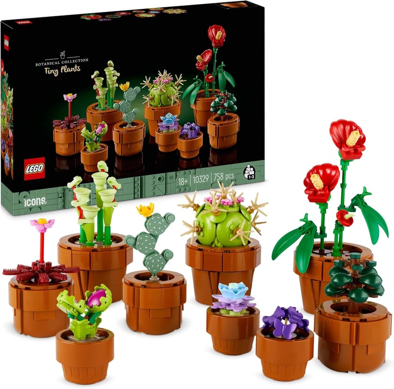 LEGO 10329 Mini Pflanzen - 9 künstliche Blumen mit Terrakotta-Topf