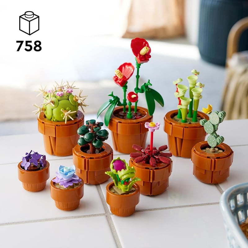 LEGO 10329 Mini Pflanzen - 9 künstliche Blumen mit Terrakotta-Topf