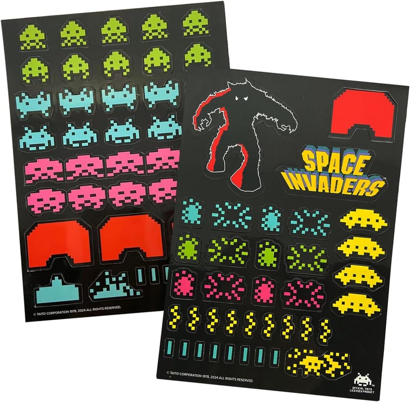 Retro Space Invaders Magneten - 80er Jahre Deko für Kühlschrank