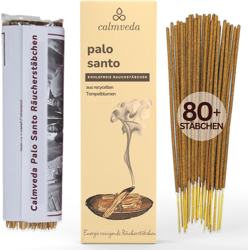 Palo Santo Räucherstäbchen Set aus Upcycled-Blumen – Reinigen und Entspannen