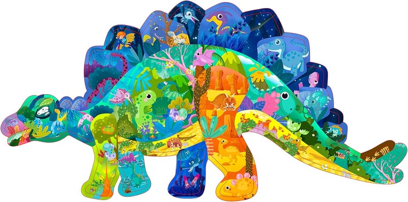 Stegosaurus Kinderpuzzle (80 Teile) - Lernspielzeug für 4-10 Jahre