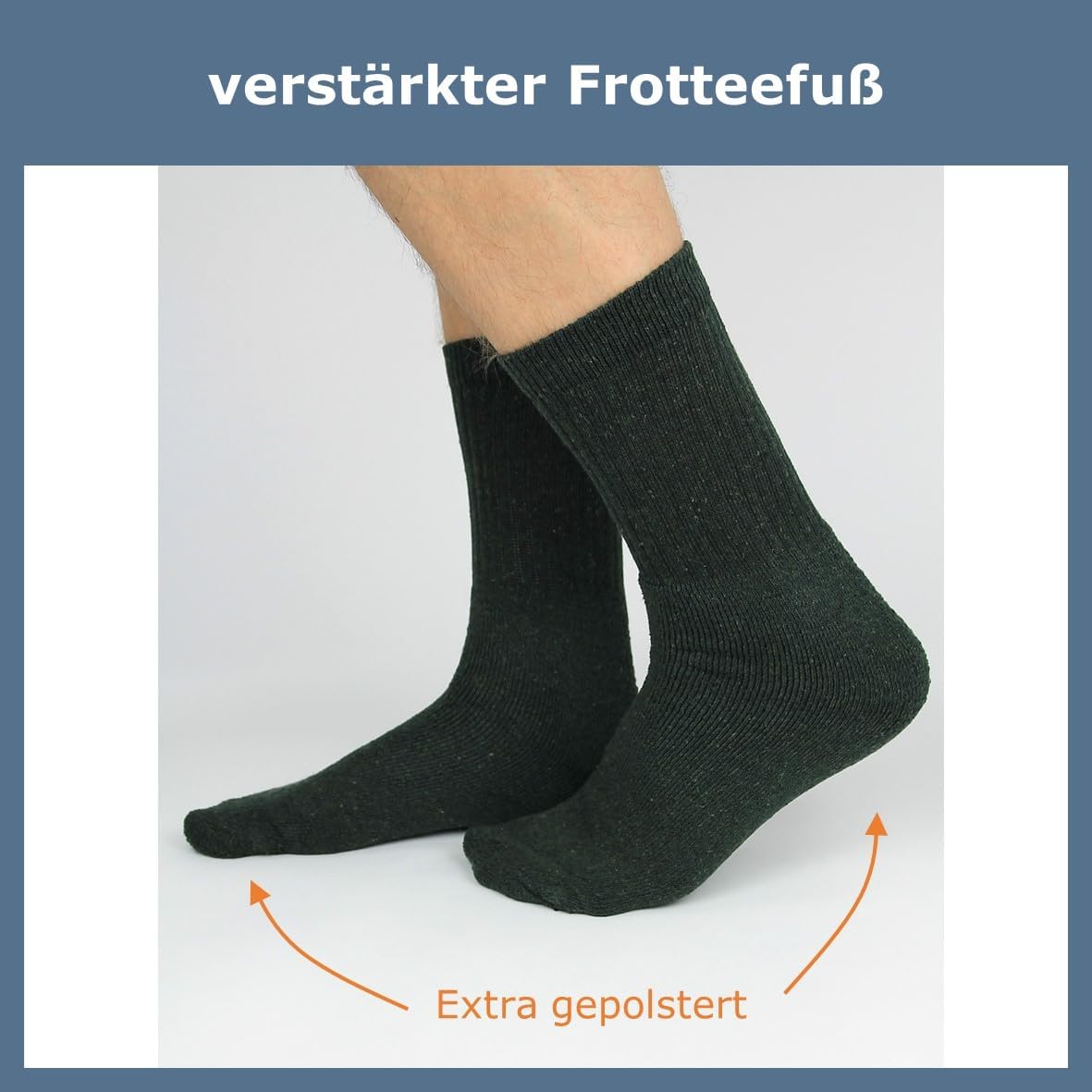 GAWILO Komfortsocken für Herren und Damen – 10 Paar mit Frottee-Fuß