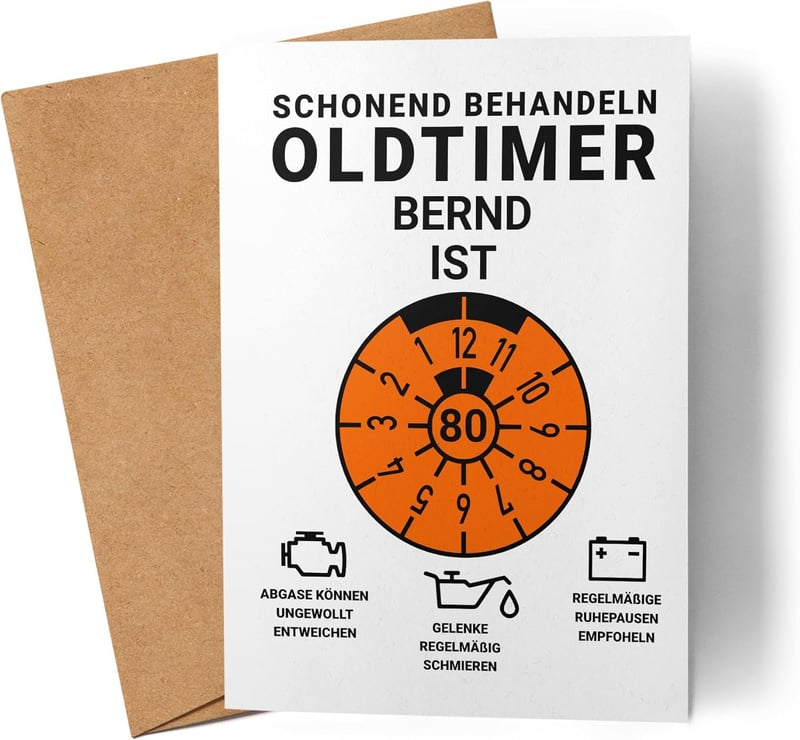 Personalisierte Geburtstagskarte zum 80. Geburtstag für Paare