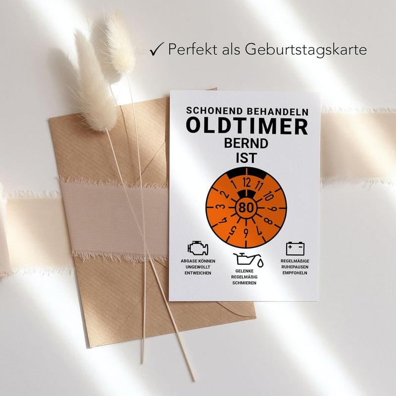 Personalisierte Geburtstagskarte zum 80. Geburtstag für Paare