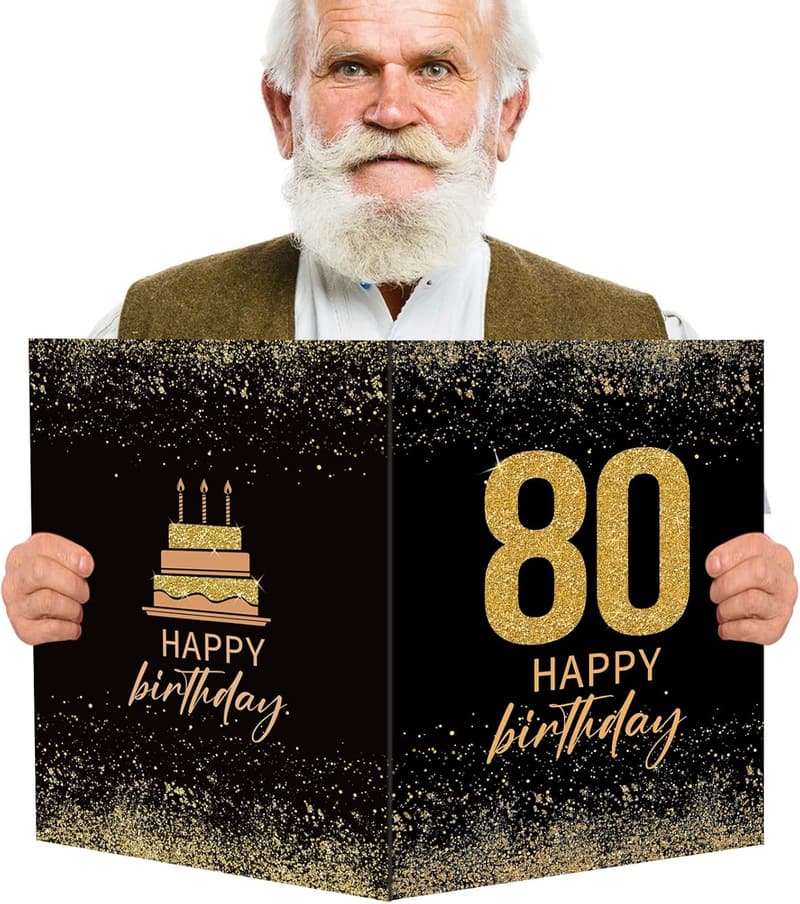 80. Geburtstag Geburtstagskarte für Männer und Frauen