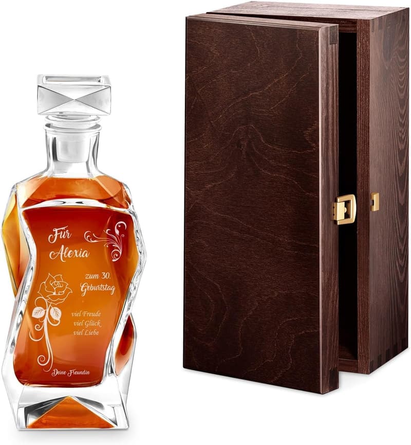 Whisky Dekanter mit Gravur - 700ml Geschenk für Männer