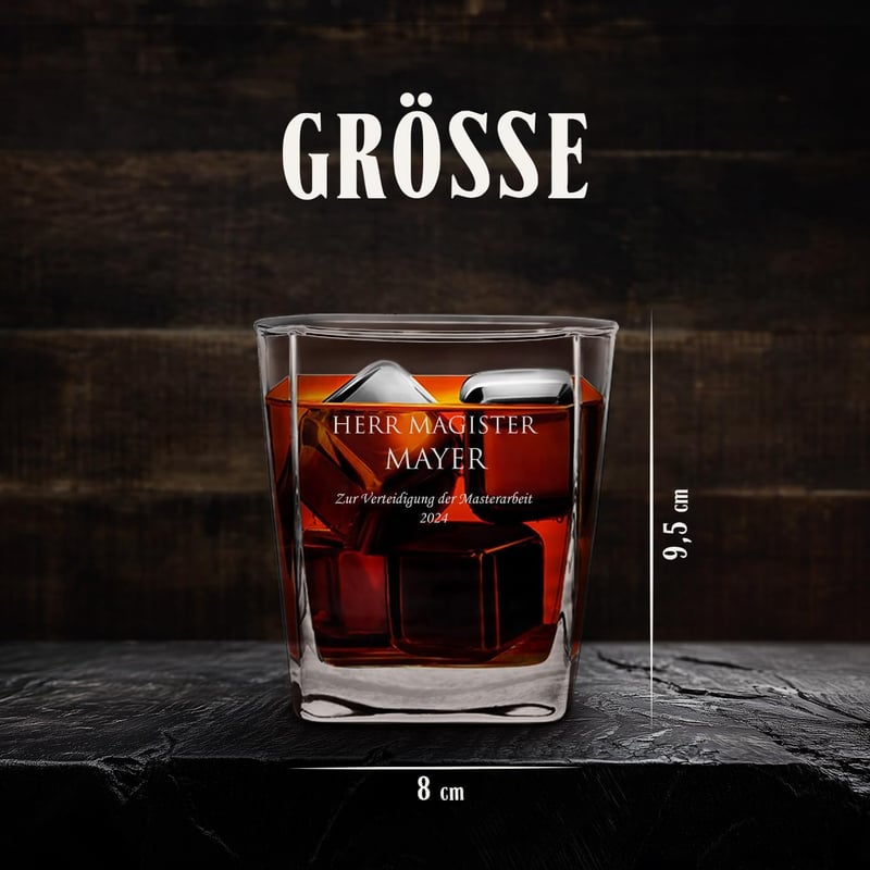 Personalisierte Whiskygläser mit Gravur für Männer - 250 ml