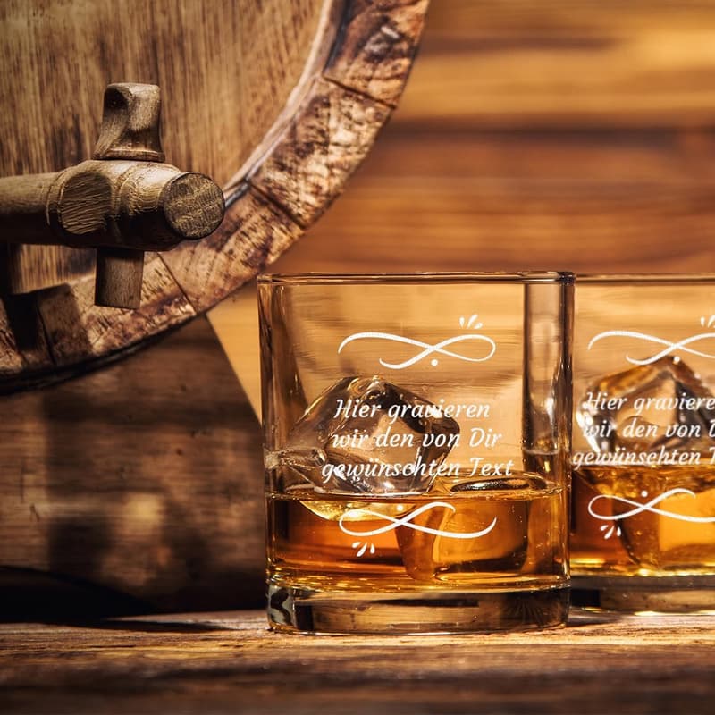 Personalisierte Whiskygläser mit Gravur – 315 ml für Geburtstage und Weihnachten