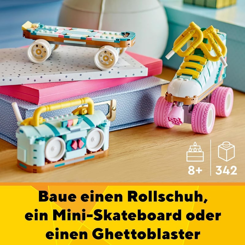 LEGO Creator 3-in-1 Retro Rollschuh – Bausatz für Kinder ab 8 Jahren