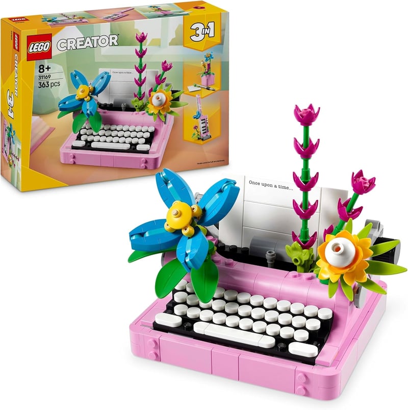 LEGO Creator 3in1 Schreibmaschine – Kreatives Geschenk für Kinder ab 8 Jahren