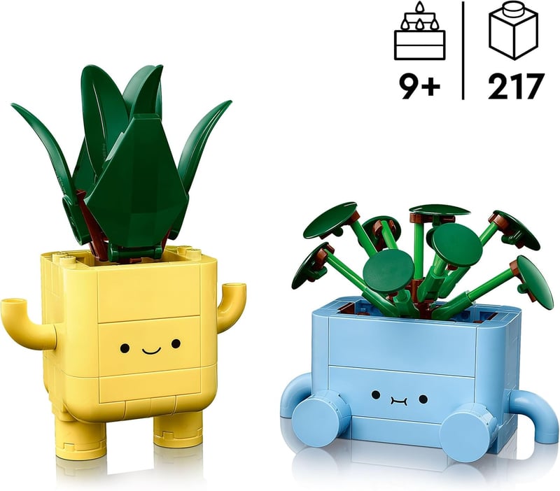 LEGO Botanicals Pflanzen-Set mit 2 Pflanzen und 2 Blumentöpfen – kreatives Geschenk für Mädchen ab 9 Jahren