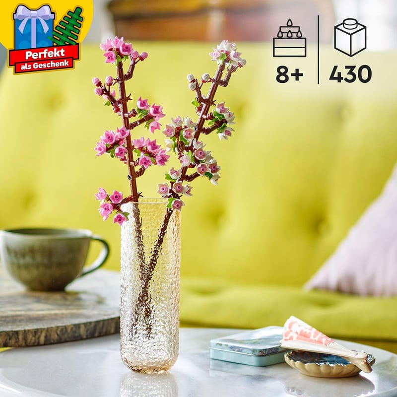 LEGO Botanicals Kirschblüten - Kreatives Bau- und Dekospielzeug für Mädchen ab 8