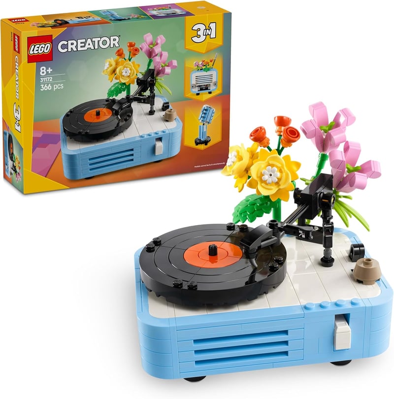 LEGO Creator 3in1 Plattenspieler - Kreatives Spielzeug für Kinder ab 8 Jahren