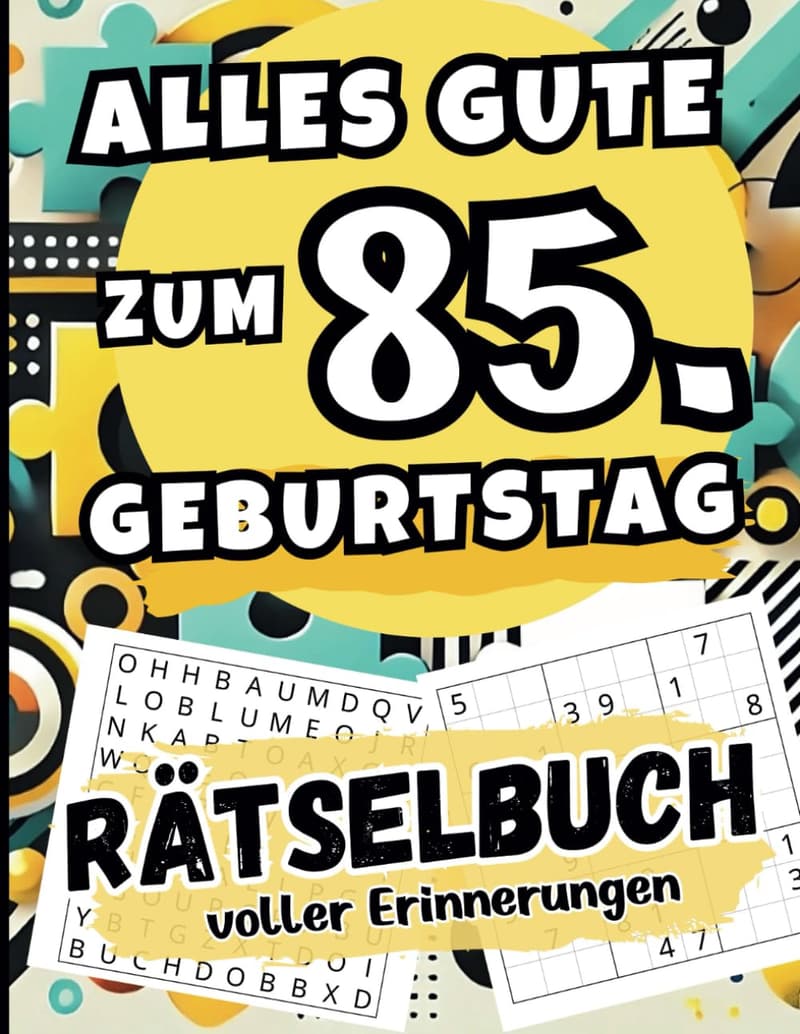 85. Geburtstag - Erinnerungs-Rätselbuch als ideales Geschenk