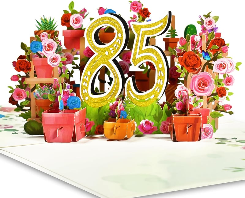 Pop Up Geburtstagskarte zum 85. Jubiläum
