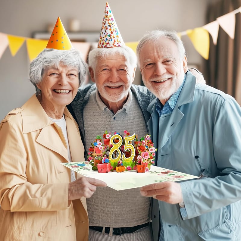 Pop Up Geburtstagskarte zum 85. Jubiläum
